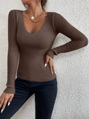 Cozy V Neck Pullover Sweater for Effortless Style Wear