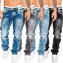 Mens Jeans Brands Straight Stretch Slim Jean Homme Casual Pants