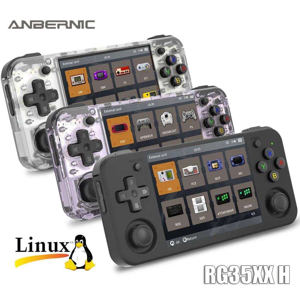 ANBERNIC RG35XX H Hand-held Consoles For Playing Video Games 3.5-inch IPS 640*480 Screen Retro Game Player 3300 mAh 5000+ Games  ourlum.com   