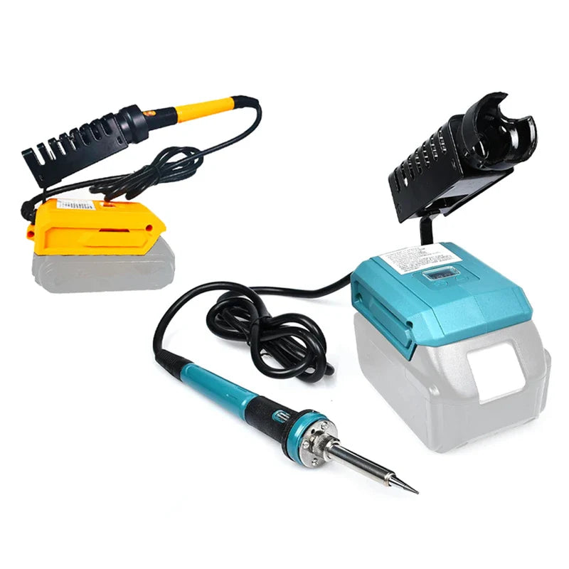 60W Cordless Soldering Iron - Adjustable Temp, Fast Heating, Makita/Dewalt Compatible