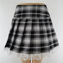 Harajuku Punk Gothic High Waist Patchwork Black Skirt Fashion