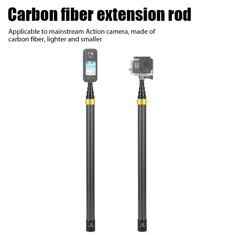 Carbon Fiber Invisible Extended Edition Selfie Stick for Insta360 X3 GO3 Action 4 Accessories 300CM for DJI GoPro Selfie Stick