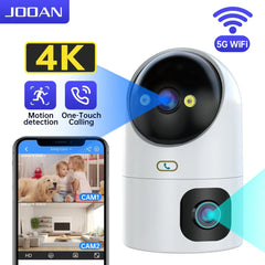 4K Dual Lens Security Camera with Night Vision & Motion Tracking