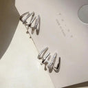 Chic Korean Claw Stud Earrings with Irregular Pearls