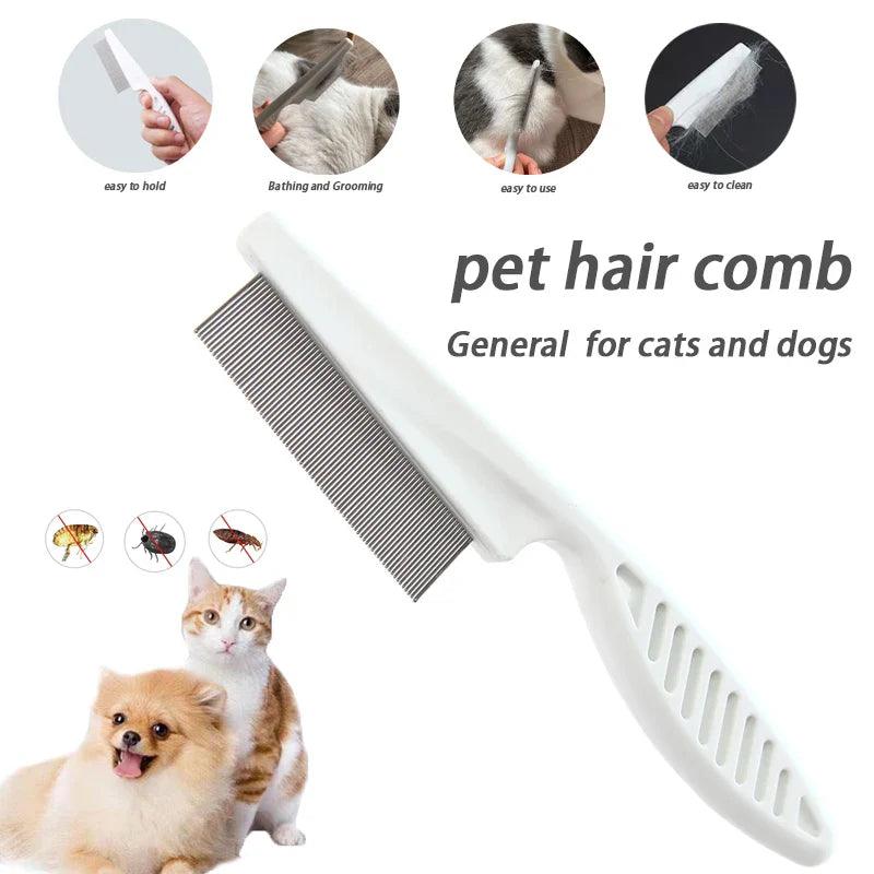 Pet Grooming Flea Comb with Hair Brush and Massage - Portable Tools and Accessories  ourlum.com   