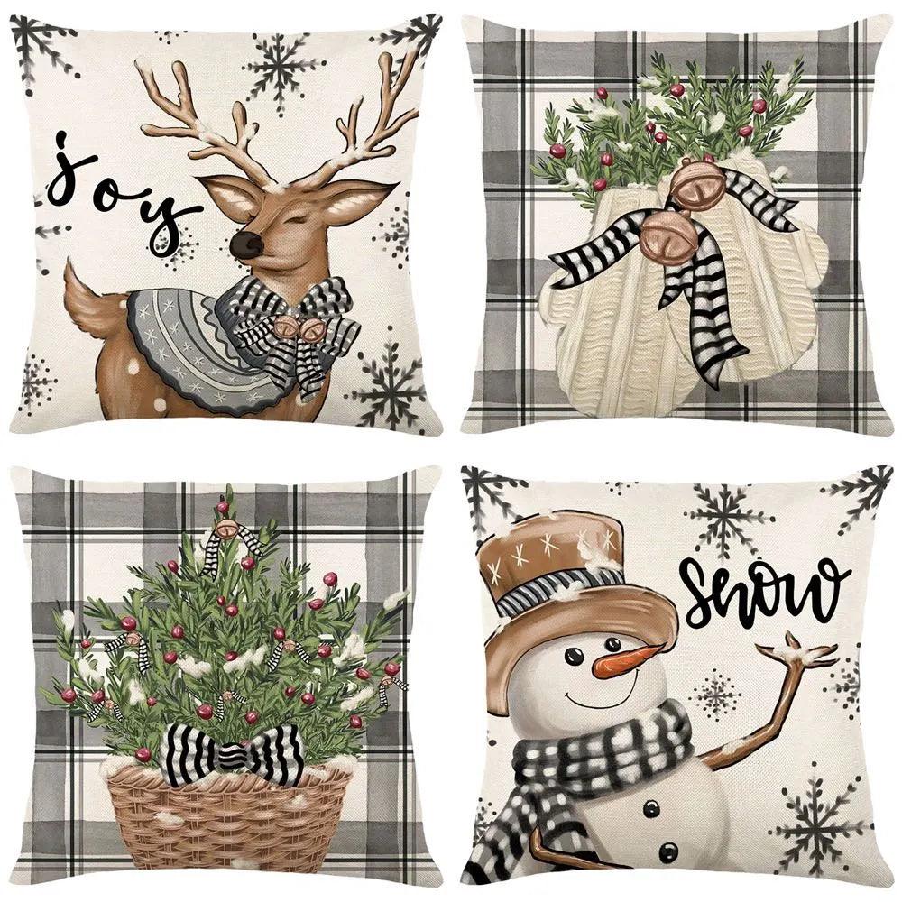 Festive 45cm Christmas Pillowcase Set for Home Decor 2023-2024  ourlum.com   