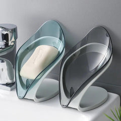 Leaf Design Soap Holder with Drainage: Elegant Bathroom Accessory