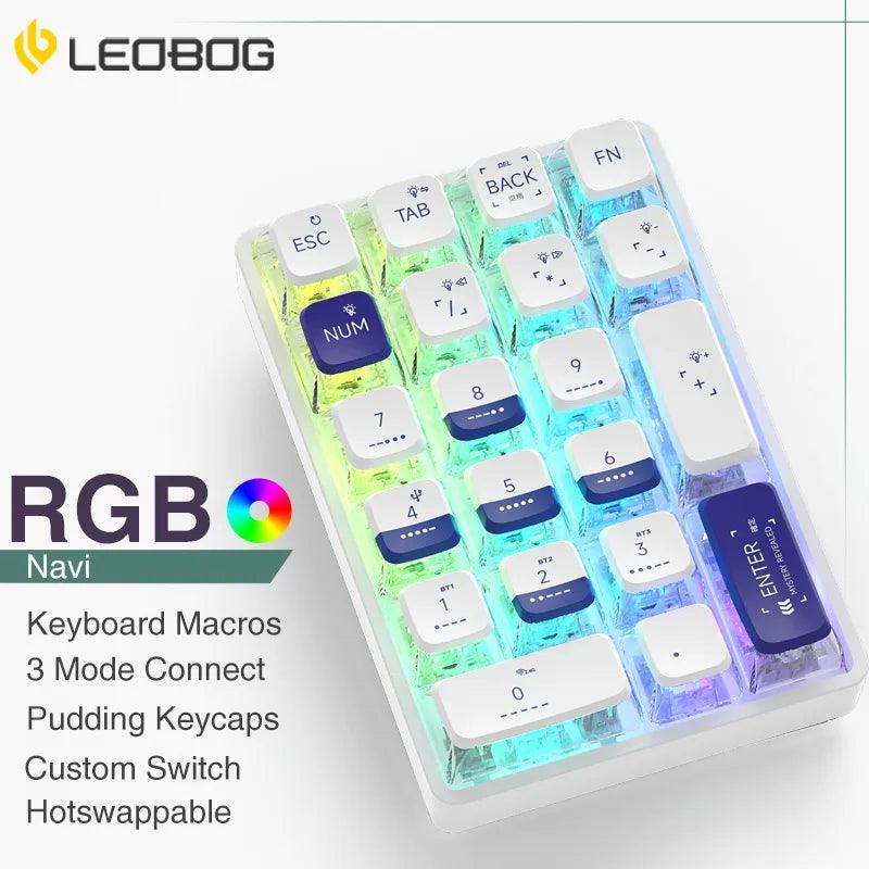 LEOBOG K21 Wireless Mechanical Number Pad: RGB Backlit Keyboard  ourlum.com   