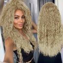 Blonde Ombre Voluminous Curls Wig Stylish Hairpiece for Women