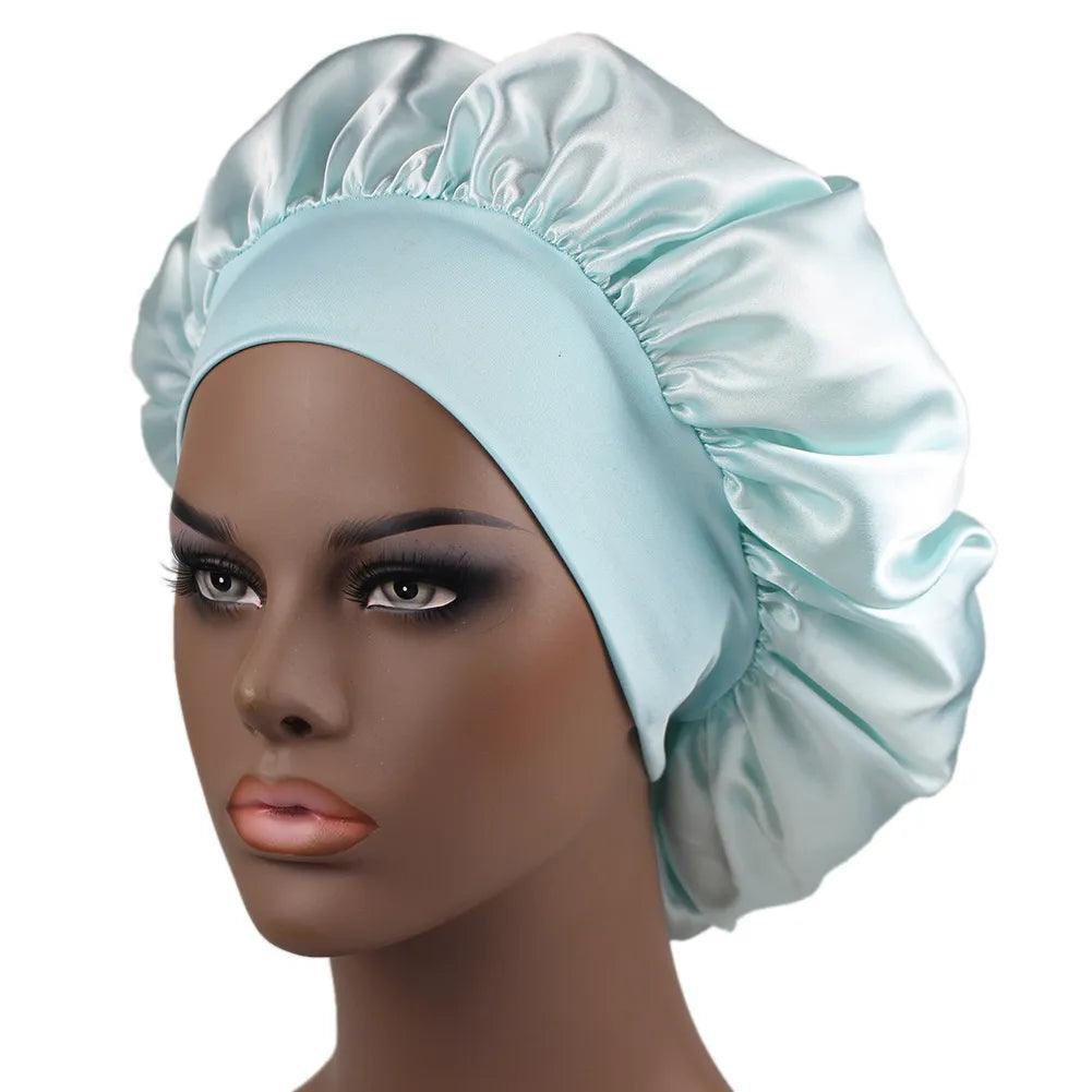 Silky Satin Night Cap for Luxurious Hair Care and Sleep Comfort  ourlum.com   