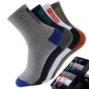 Breathable Cotton Blend Men's Sports Socks - Pack of 5, Size EU 38-43  Our Lum   