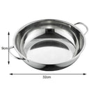 Stainless Steel Divided Hot Pot Cooker for Induction Stoves