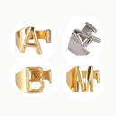 Fashion Stainless Steel Letter Initial Ring For Couples