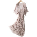 100% Silk White Dress For Women Summer 2024 Beach Maxi