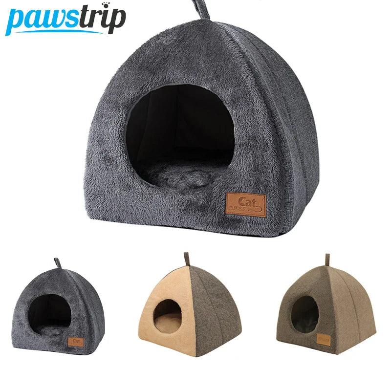 Cozy Cat House: Warm Semi-Enclosed Pet Kennel for Deep Sleep  ourlum.com   