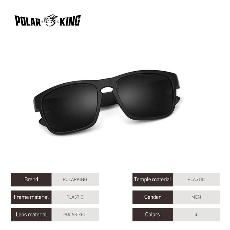 Men's Polarized Square Sunglasses - Stylish UV Protection Eyewear for Driving and Travel