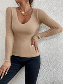 Cozy V Neck Pullover Sweater for Effortless Style Wear