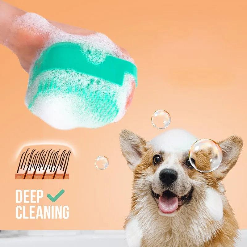 Bath Massage Gloves for Dogs & Cats: Soft Silicone Pet Grooming Tool  ourlum.com   