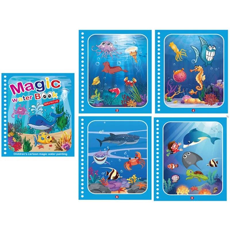 Magic Water Painting Book for Kids: Mess-Free Reusable DIY Toy  ourlum.com   