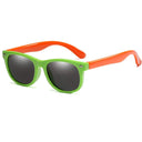 YouthFlex Polarized Sunglasses for Kids-Flexible Silicone Frame-UV400 Protection-Fashionable Shades-Eyewear for Boys and Girls  ourlum.com green orange  