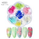 12/18Pcs/box 3D Dried Flowers Nail Art Decorations Dry Floral Bloom Stickers DIY Manicure Charms Designs For Nails Accessories  ourlum.com HD01  