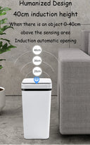 Bathroom Touchless Trash 12L Motion Sensor Trash Can