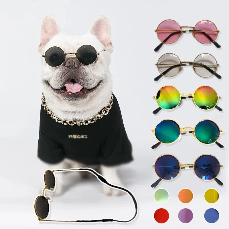 Lovely Vintage Reflection Sunglasses for Small Pets: Stylish Eye wear for Cosplay & Photos  ourlum.com   