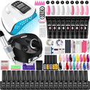 Glamorous Nail Art Kit with UV LED Lamp and Tools Set