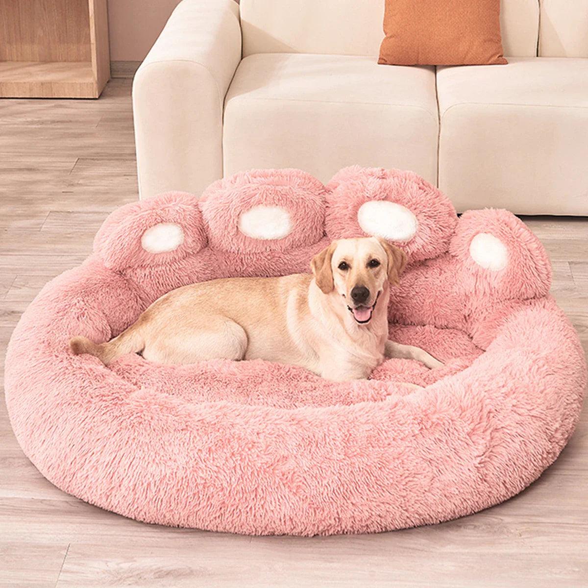 Fluffy Dog Bed: Soft and Cozy Pet Sleep Haven  ourlum.com   