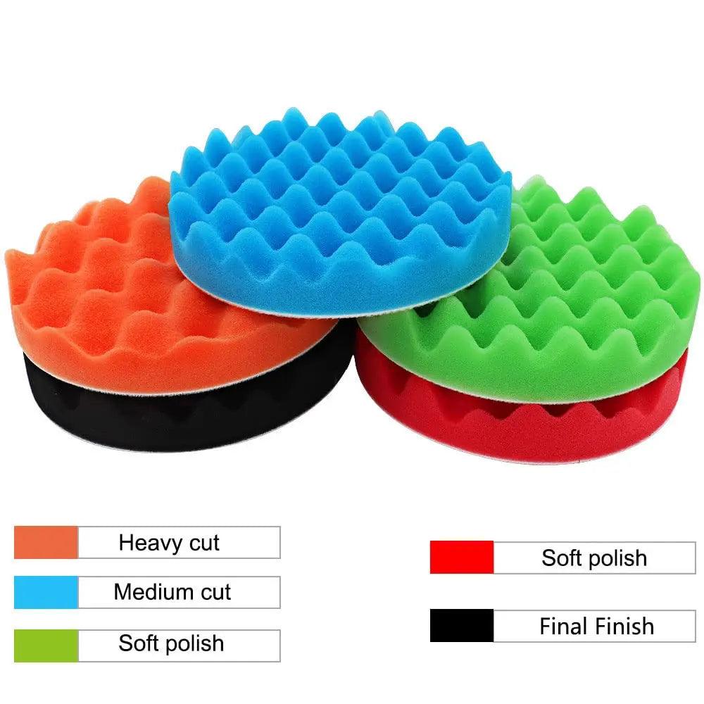 3/4/5/6Inch Polishing Pads for Drill, Compound Buffing Sponge Pads for Auto Car Polishers,5Pcs for Car Polishing, Sanding,Waxing  ourlum.com   