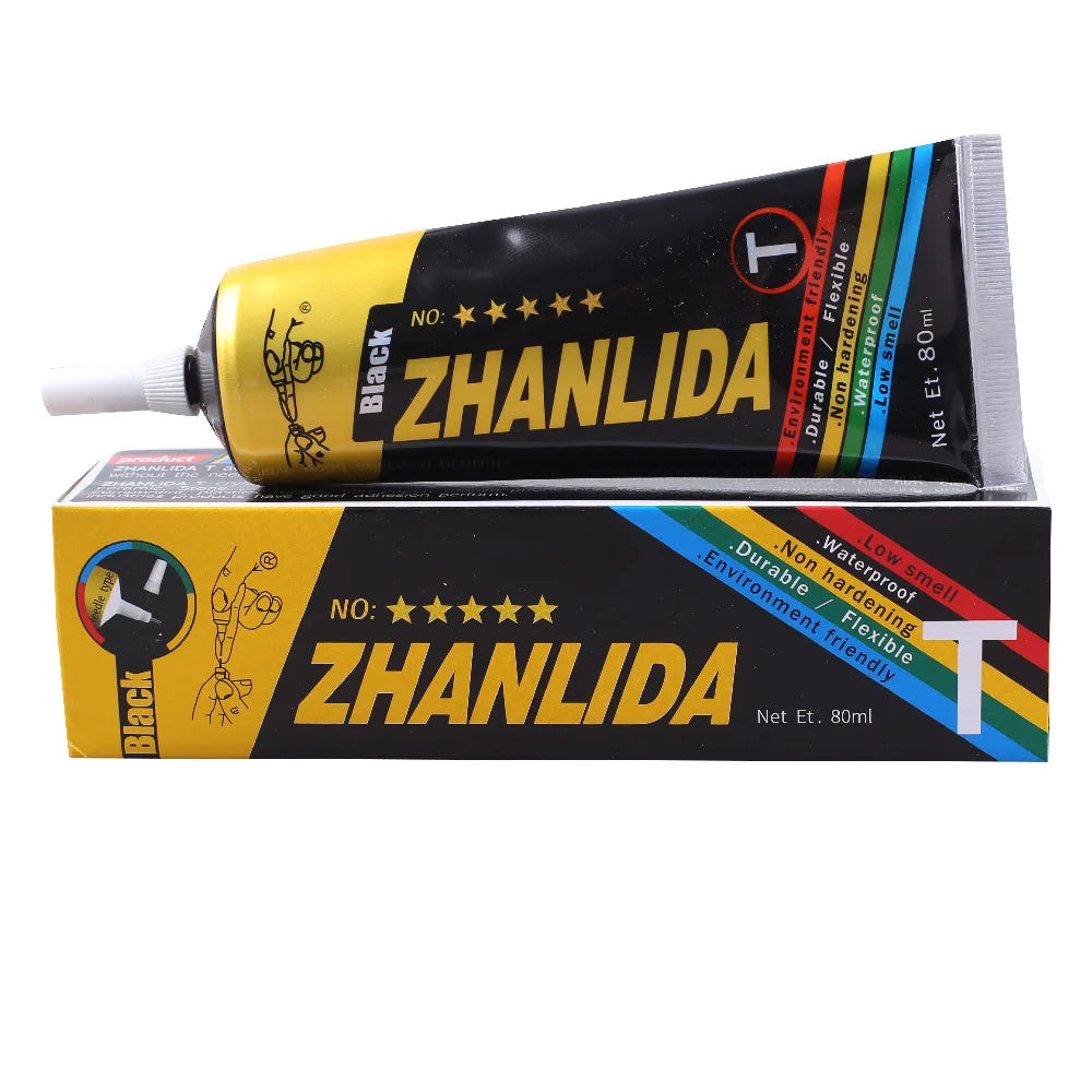 15/50/80ML Zhanlida Black Glue for Phone Cell Mobile Computer Electronics Speaker Repair Adhesive Waterproof Universal Sealant