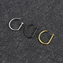 Punk Style Stainless Steel Fake Nose Ring Earrings Unisex