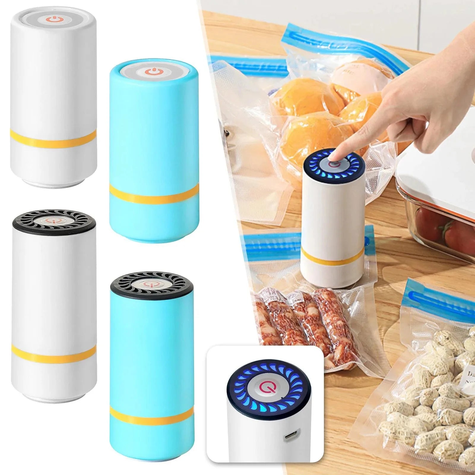 Universal Mason Jar Sealer Vacuum Kit BAP Free Vacuum Sealing Machine Food Storage Wear-Resistant for Wide Mouth Kitchen Gadgets