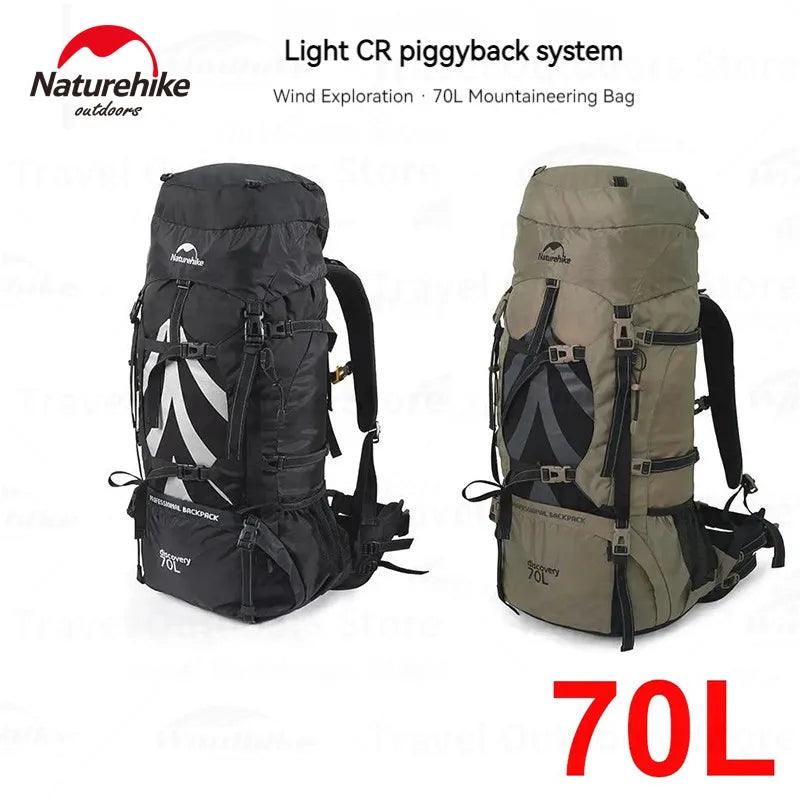 Naturehike 70+5L Backpack Camping Trekking Ultralight Aluminum Frame With Rain Cover Climbing Hiking Knapsack Travel Bag Nylon