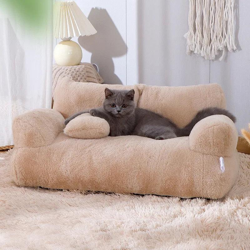 Luxury Cat Bed: Soft, Washable Pet Sofa for Small Dogs & Cats - Cozy & Non-slip  ourlum.com   