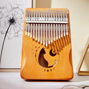 17 Keys Kalimba Gradient Color Design Thumb Piano Mahogany