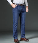 Autumn Winter Brand New High Waist Jeans Navy Blue Slim Fit