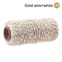 Cotton Macrame Cord Rope Twine String Crafts DIY Bohemia Wedding Decor  ourlum.com SLQ A24 Gold White  