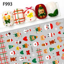 Festive Santa & Snowman Nail Art Stickers for Manicures