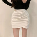 Lucyever Korean Fashion Wrap Skirt Elegant High Waist Style