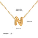 3D Bubble Initial A-Z Alphabet Mini Necklace for Women Girls Dainty Gold Plated Tiny Letter Stainless Steel Jewelry Bijoux Gift