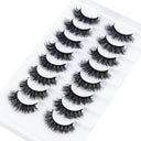 5-14Pairs Fluffy Lashes 10-25mm 3D Mink Lashes Long Thick Natural False Eyelashes Wholesale Lashes Vendors Makeup Mink Eyelashes  ourlum.com 8 pairs mix006  