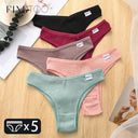 Brazilian Cotton T-Back Panties Cozy Low-Rise Underwear Set