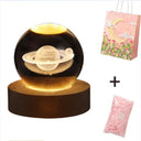 Valentines Day Gift  Galaxy Crystal Ball lamp 3D planet moon lamp USB LED night light  ourlum.com Gift box limit-A-04  