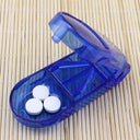 Portable Pill Splitter with Storage for Travel Use