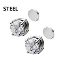 Magnetic CZ Stud Earrings Set Bold Hip Hop Jewelry Collection