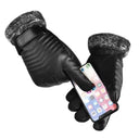 Gloves Winter Men's Fur Mouth Plush Insulation Outdoor Gloves