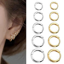 Simple Stainless Steel Hoop Earrings for Cartilage Piercings