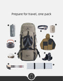 Naturehike 70L Professional Lightweight Hiking Backpack