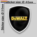 Creative DeWalt Brand Stickers 3D Gel Decals for Bikes